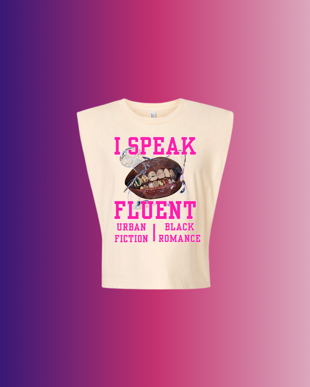 Bookish Sleeveless Tee (Pink)